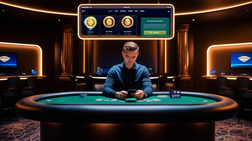 Schermata bonus in un casinò oscuro con utente che controlla un codice promo